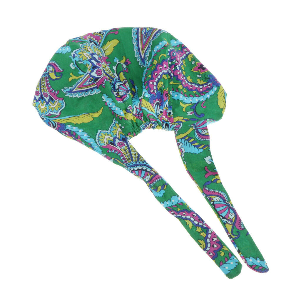100% Cotton Floral Printed Doctor Scrub Cap Dustproof Beanie Cap Chemo Cap