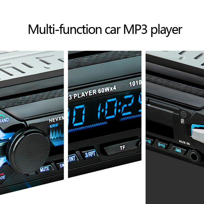 DC12V 1 Din 4-Channel Digital Bluetooth Audio USB/SD/MP3/WAV Radio Stereo Player