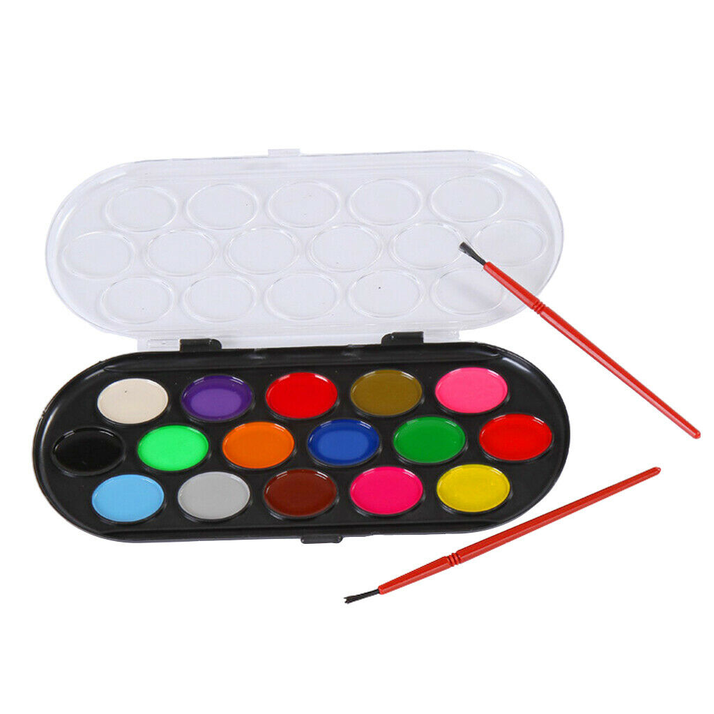 12Pcs Watercolor Palette Brush Set Painting Tray