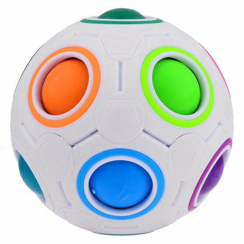Magic Rainbow Ball Cube Speed Puzzle Ball Kids Educational Learning Funny.l8