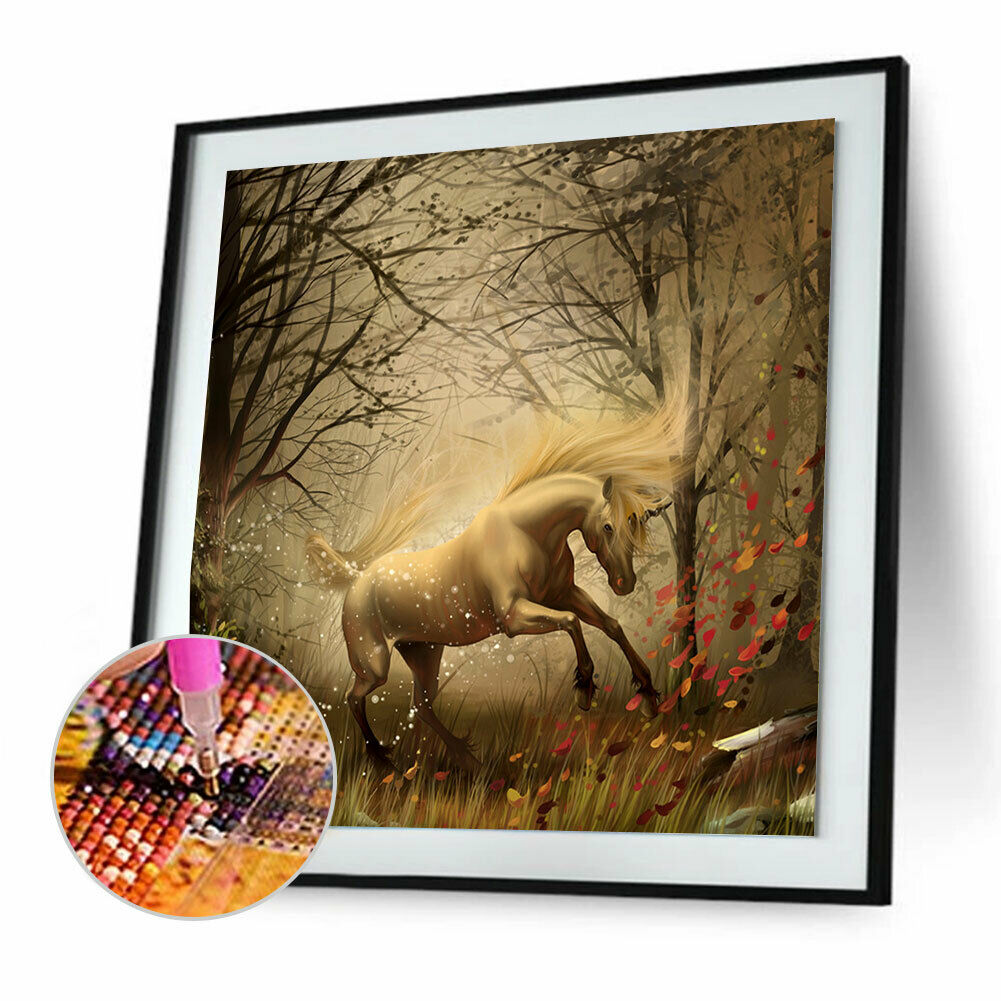 Running Horse 5D Full Drill Diamond Painting Embroidery DIY Cross Stitch @