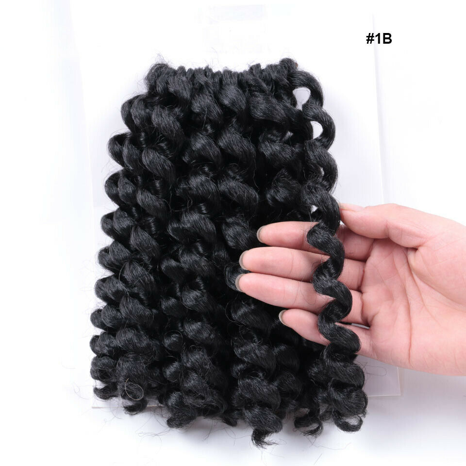 3PACK Bounce Wand Curl Jamaican Afro Curly Twist Crochet Braiding Hair Extension