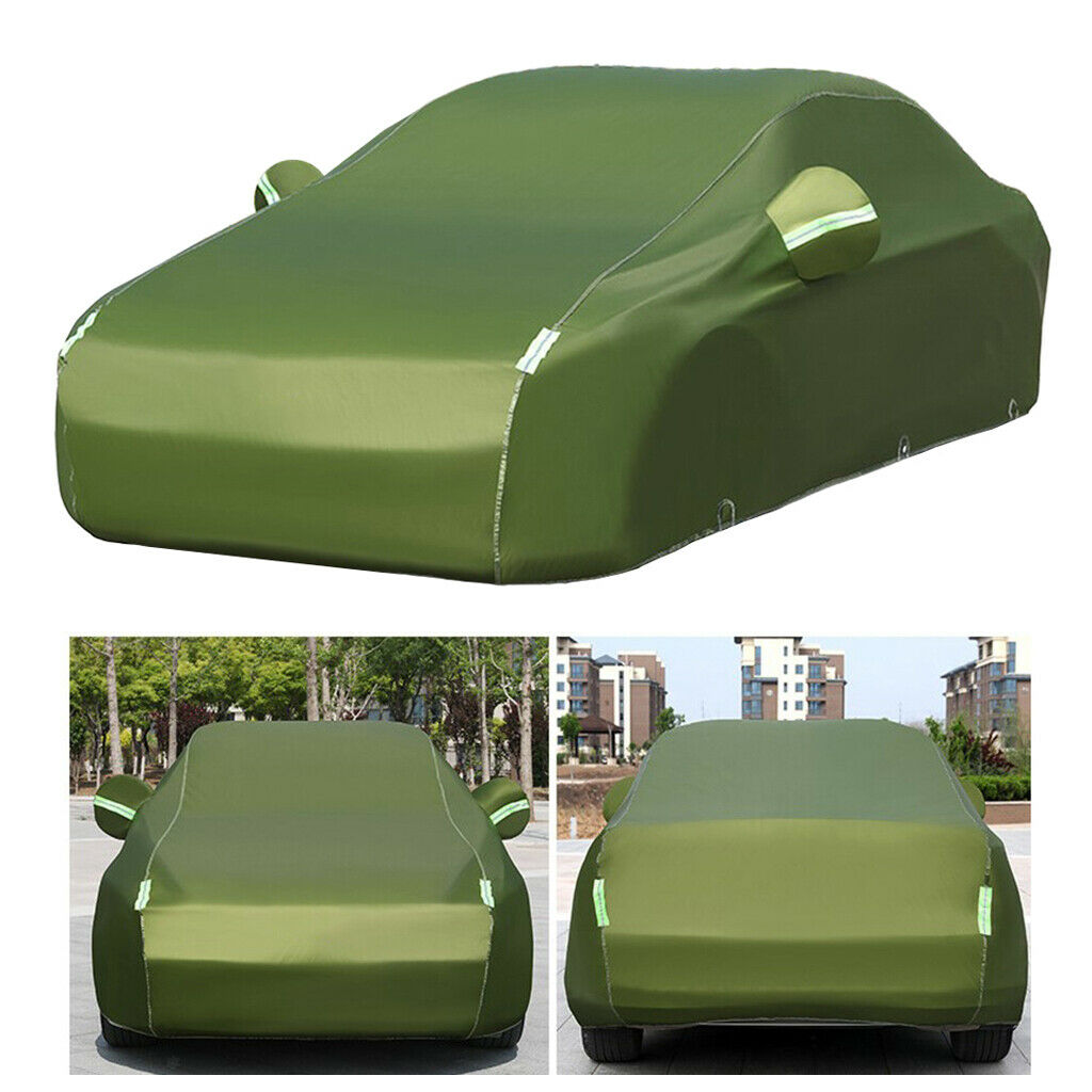 Full Car Cover Windproof Protection Universal Fit Sedan Wagon 1 Layer Green