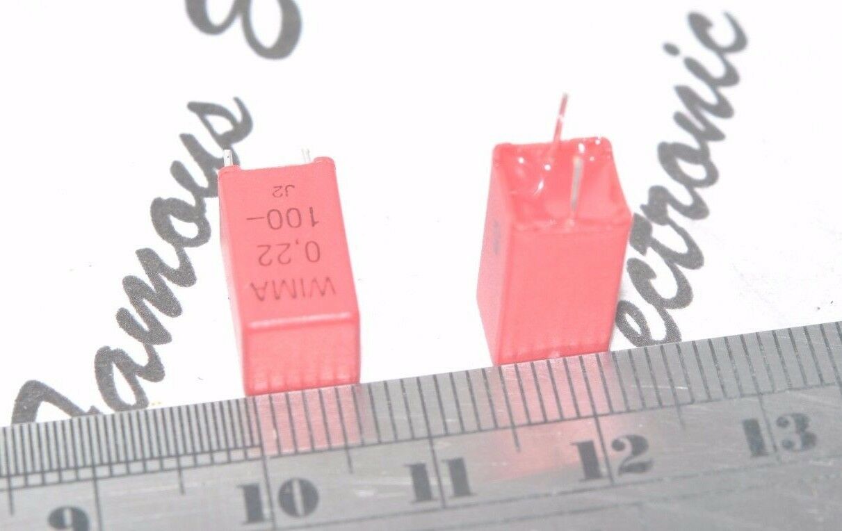 10pcs - WIMA MKP2 0.22uF (0,22µF 220nF) 100V 5% pitch:5mm Capacitor