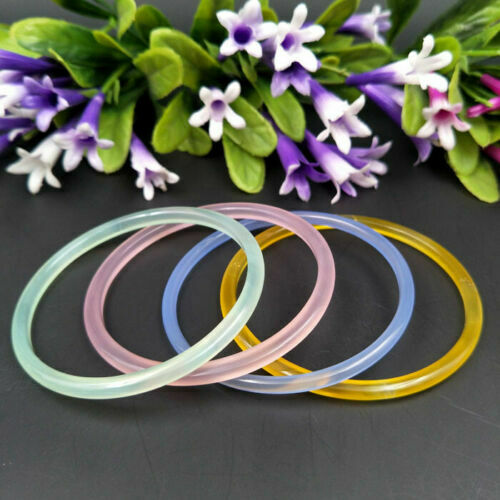 7 color fashion 100% natural line agate chalcedony jewelry bracelet 54mm-55mm