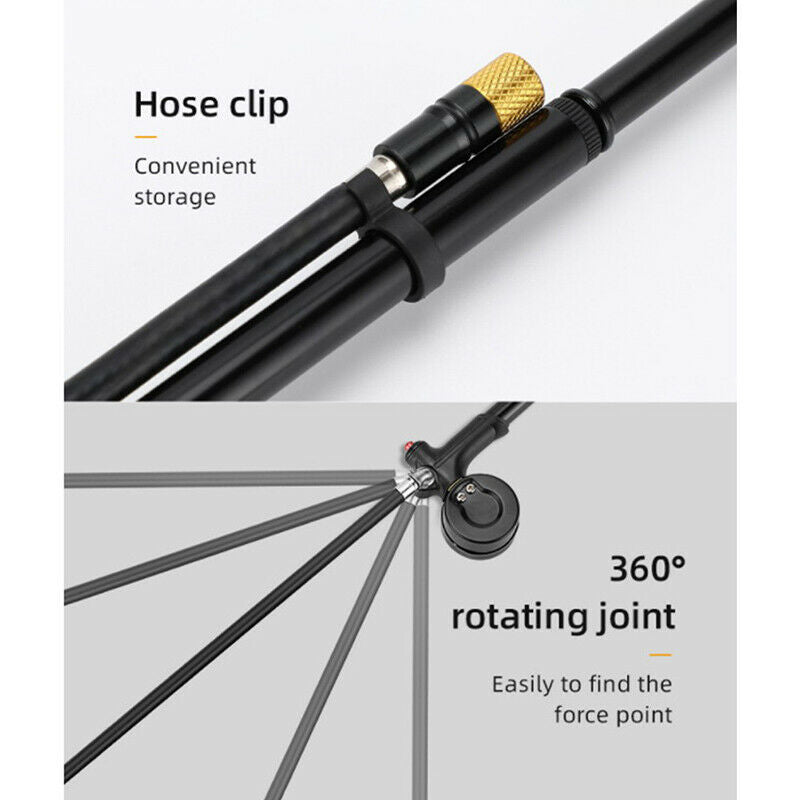 Portable High-pressure Bike Air Pump with Gauge for Fork Rear Suspension Sh Tt