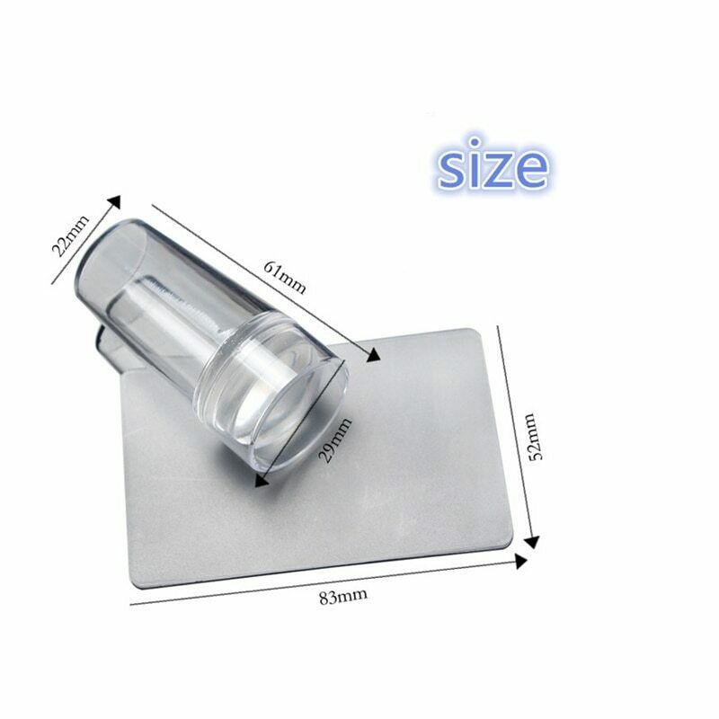 1pc Clear Nail Art Stamper Scraper Kit DIY Polish Print Template Manicure Tool