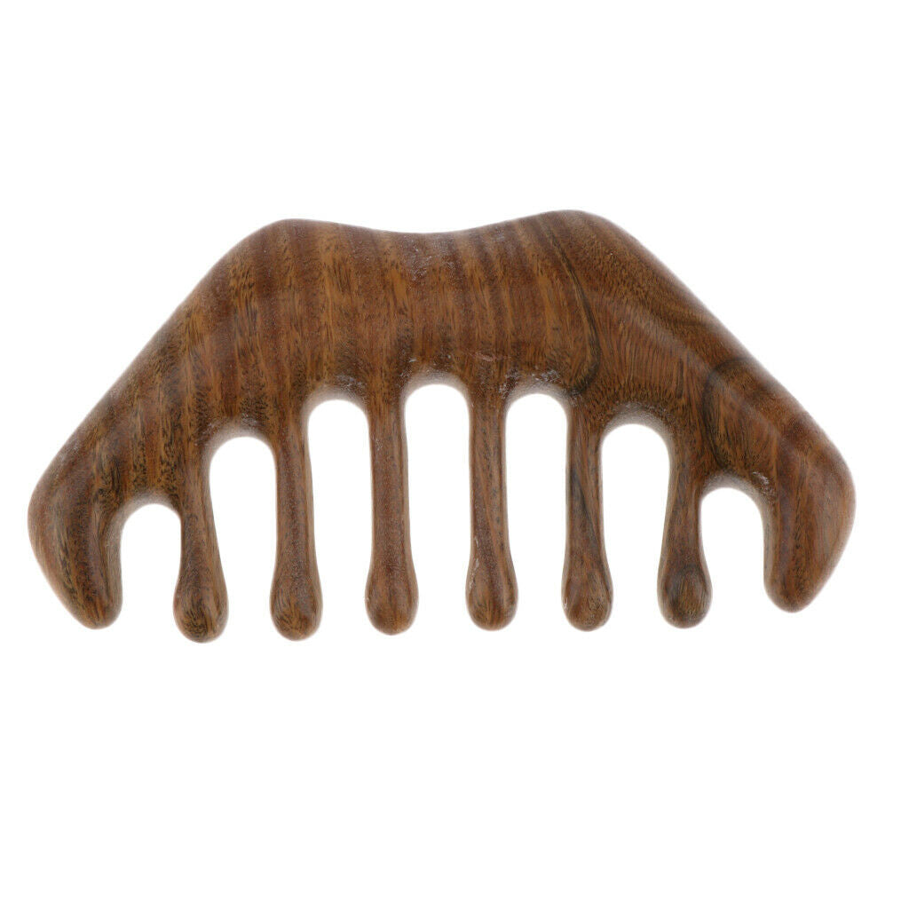 Handmade Green Sandalwood Hair Comb for Long Thick Curly Hair Beard Travel