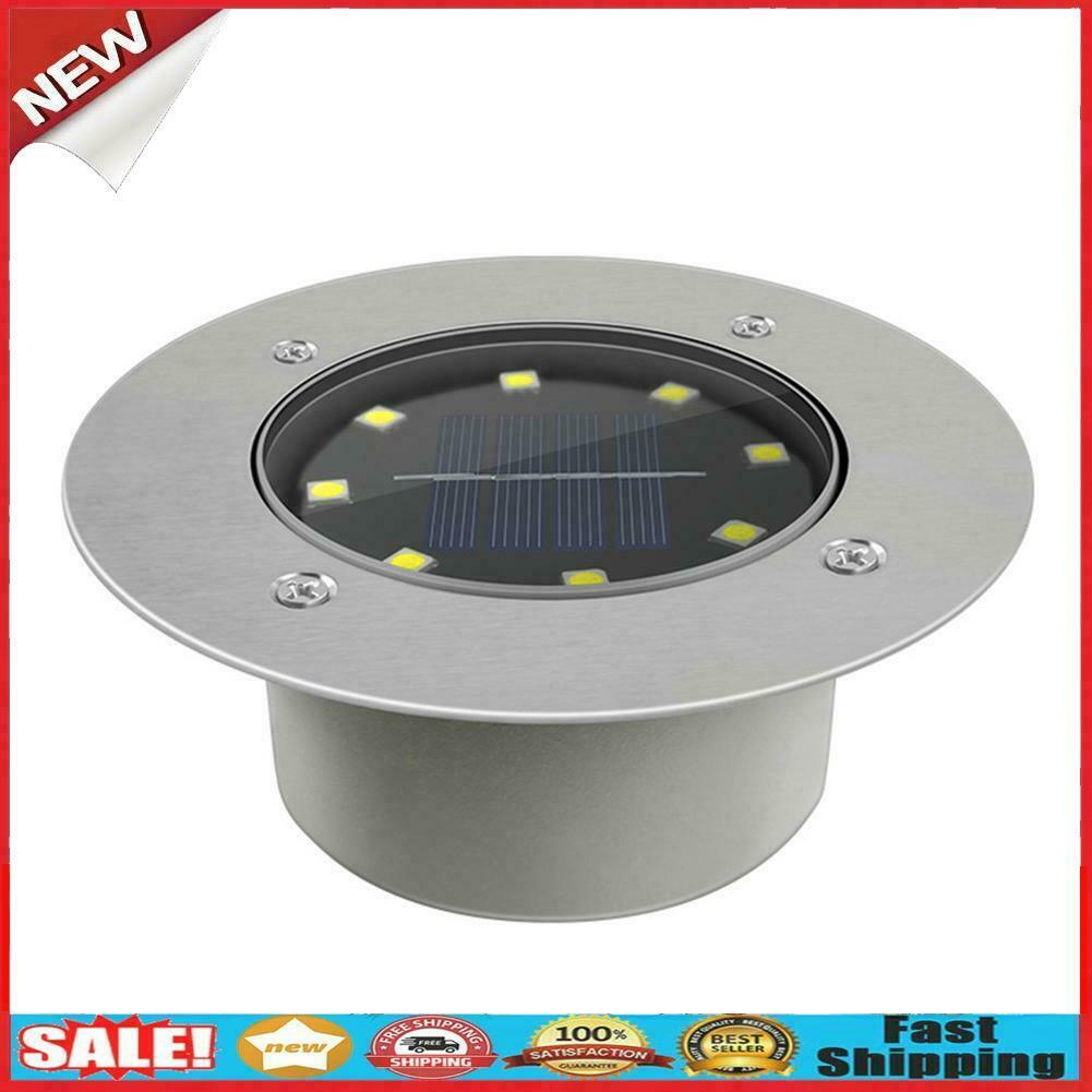 Solar Underground Light with 8 LED Waterproof Garden Buried Lamp (White Light) @