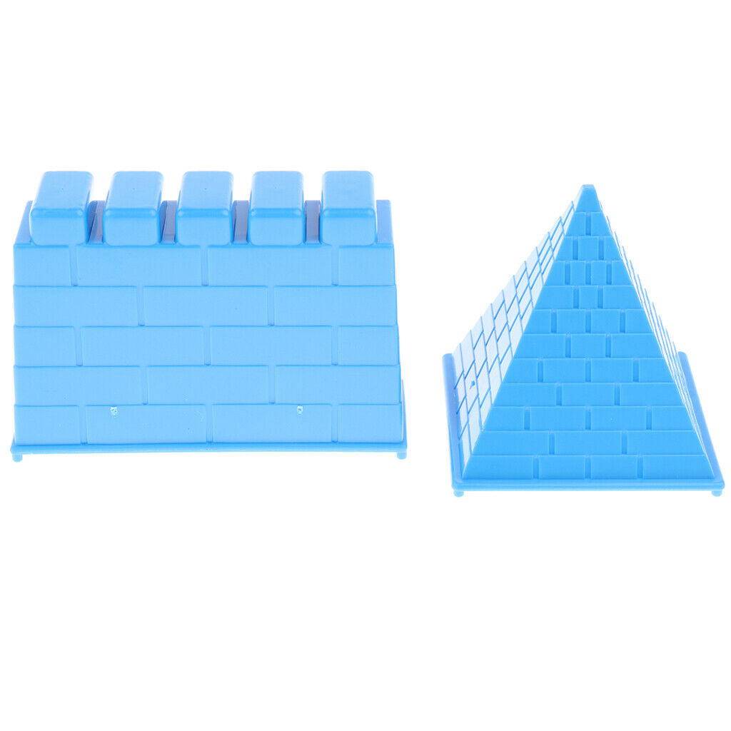 MagiDeal 6x Blue Castle Sand Clay Mold Kit Children Beach Pool Park Sand