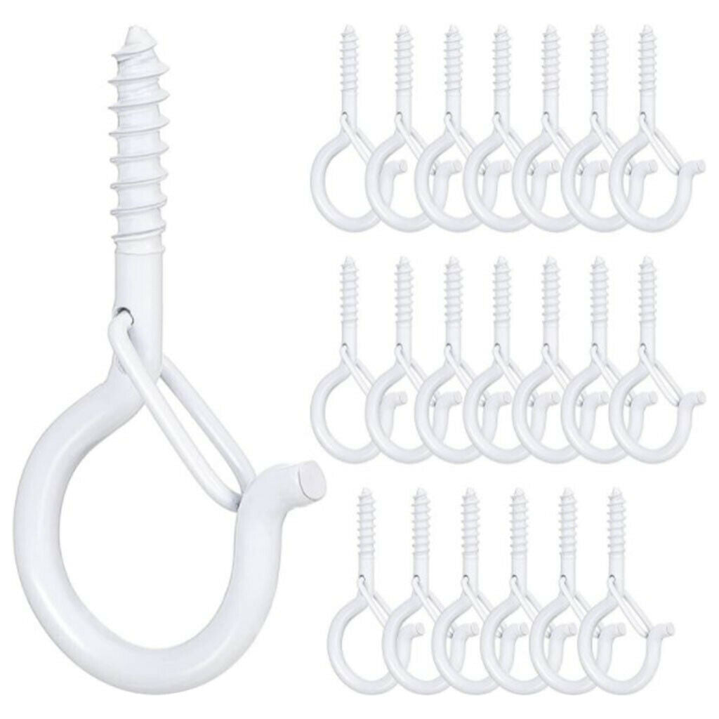20PCS Q-shaped Ceiling Hooks Safety Buckle Design Outdoor Practical Gadget