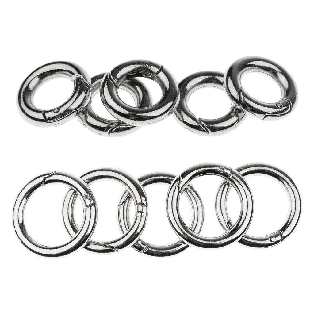 10pieces Round Snap Open Hook Buckle  Key Chain Carabiner Accessories
