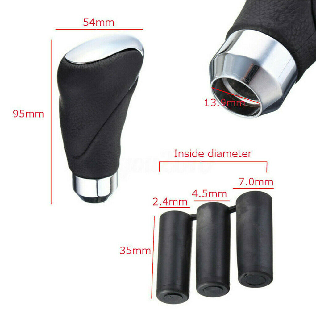 Universal Auto Accessories Gear Shift Knob Shifter Adapter Durable Black