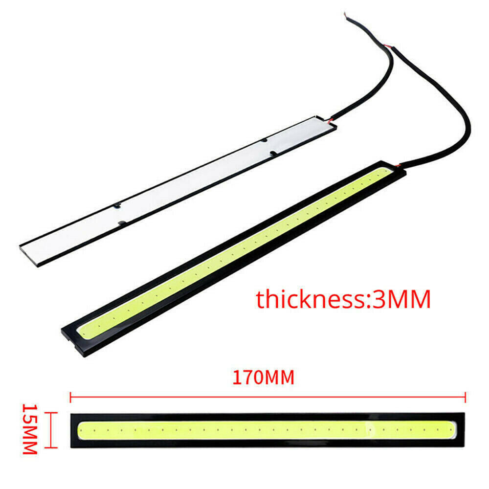6Pcs 12V Waterproof White DRL LED Strip Lights Bar Camping Caravan Boat Car COB