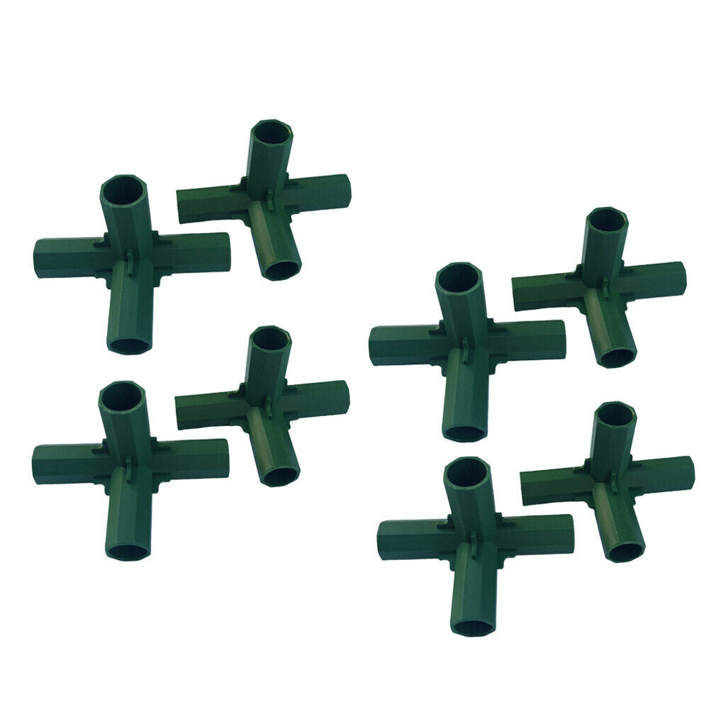 4pcs 16mm PVC Building Fittings Greenhouse Frame Connectors 4L