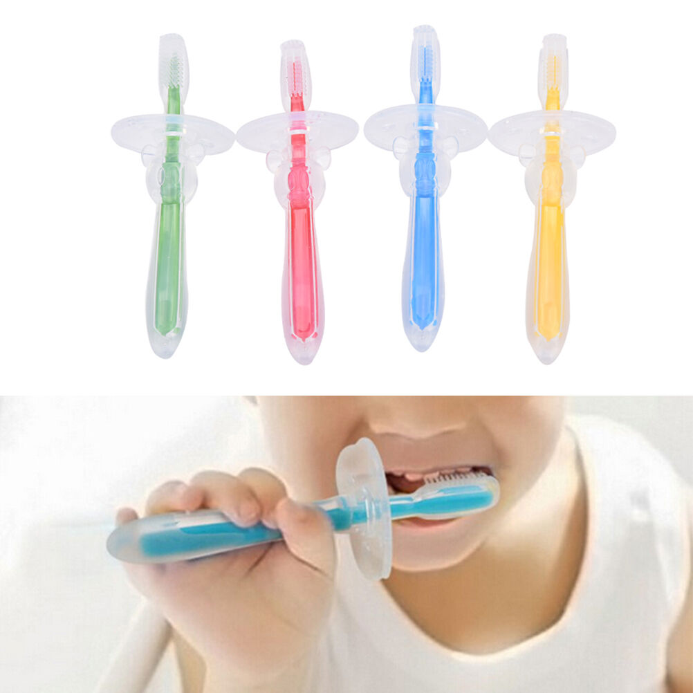 Silicone Kids Teether Training Toothbrushes  Infant Newborn Brush Tool A .l8