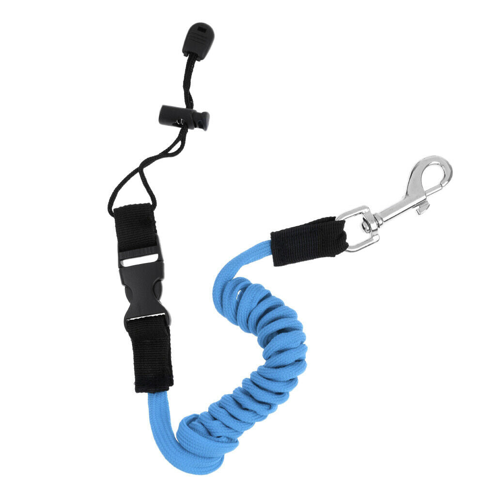2 Pieces Safety Kayak Paddle Leash Fishing Rod Pole Cable Coiled Sky Cable