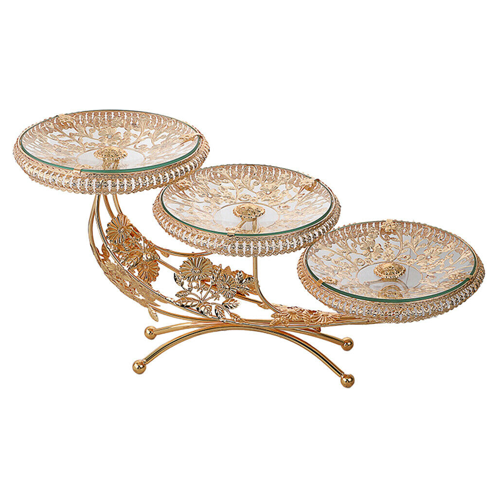 Luxury Fruit Bowl 3 Tier Display Serving Tray Dessert Hotel Party Birthday