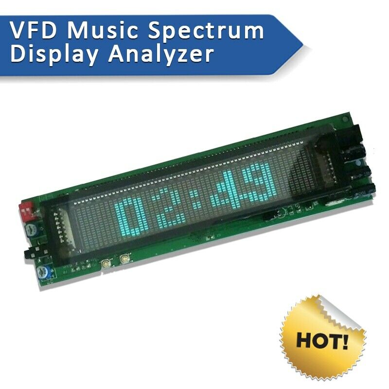 1pc VFD Music Spectrum Display Analyzer W/ clock Audio Level Indicator rhythm