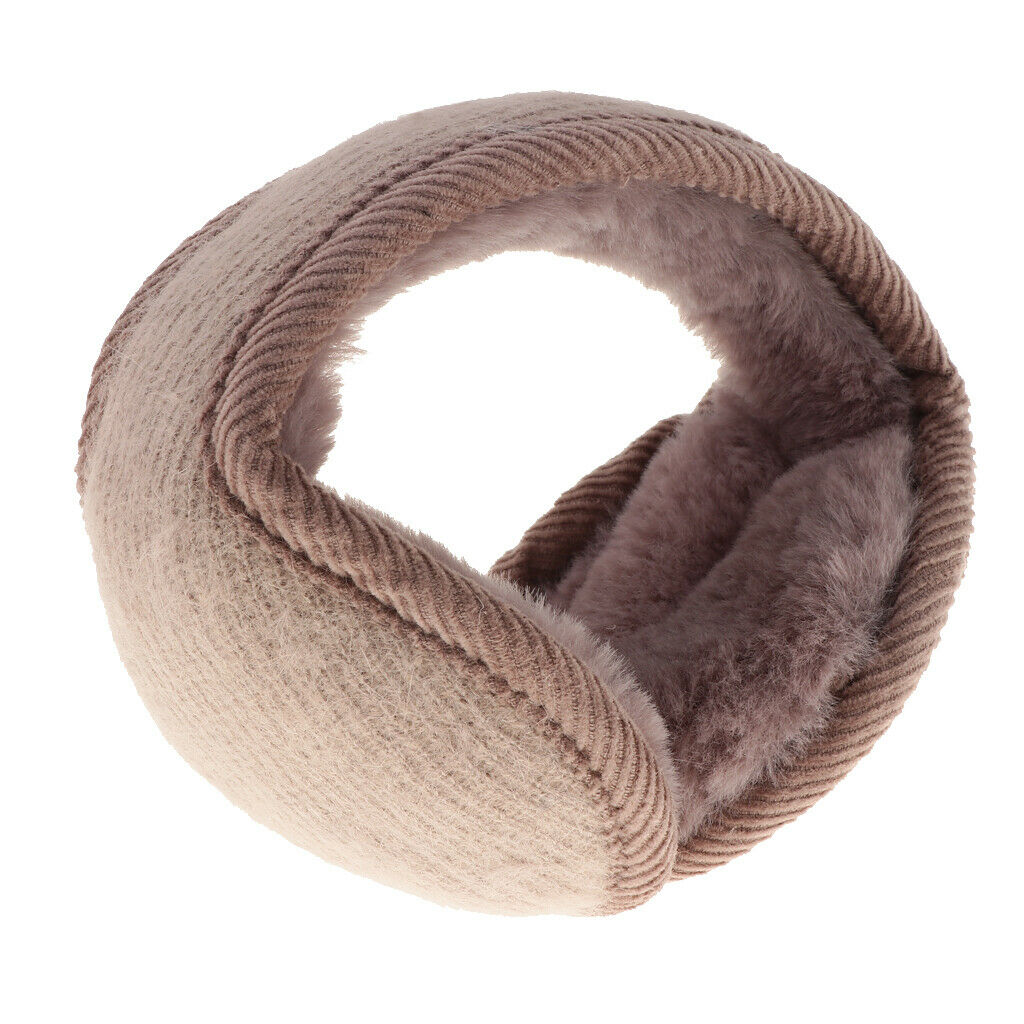 Unisex Foldable Earmuffs Winter Fleece Ear Warmers Earlap Outdoor Grey