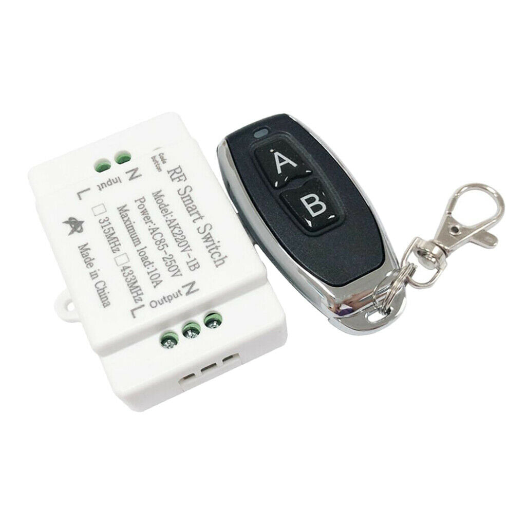 433Mhz Wireless RF Transmitter Remote Control Switch (A/B Button) + Relay