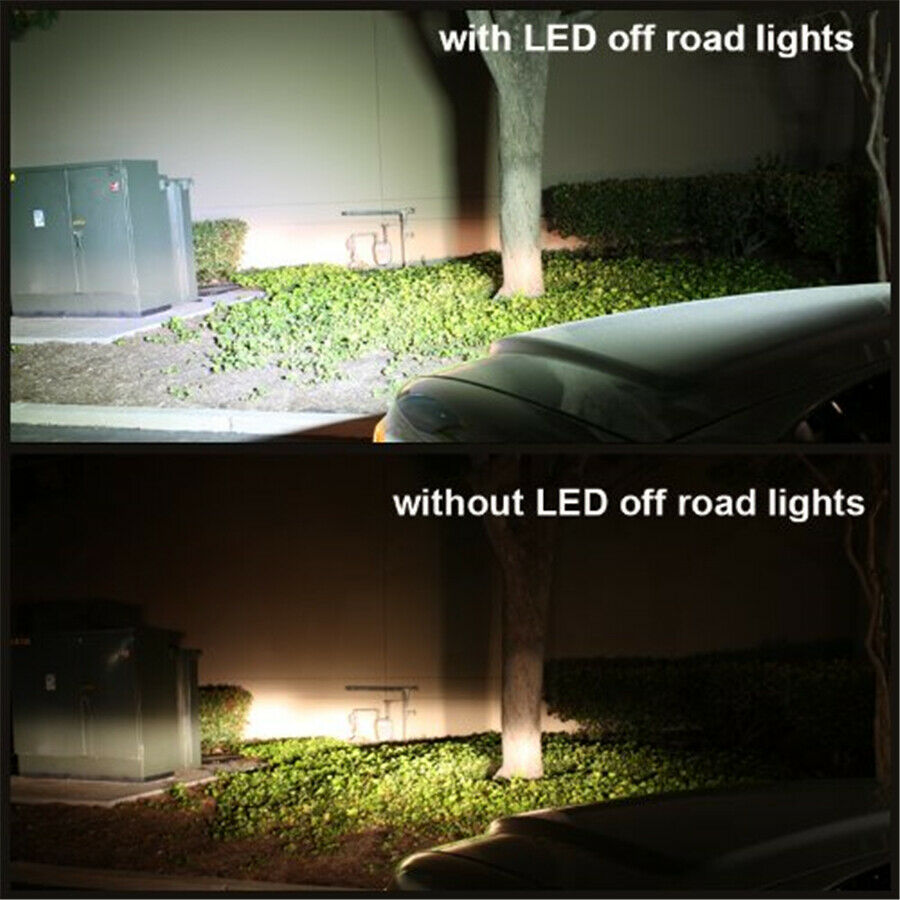 2x Oval LED Flood Driving Light Work Light 6000K IP 67 2000LM for SUV Car Truck