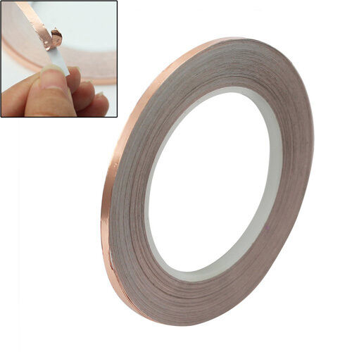 1 Roll 5mm x30m Single-Sided Conductive Self Adhesive Copper Heat Insulation