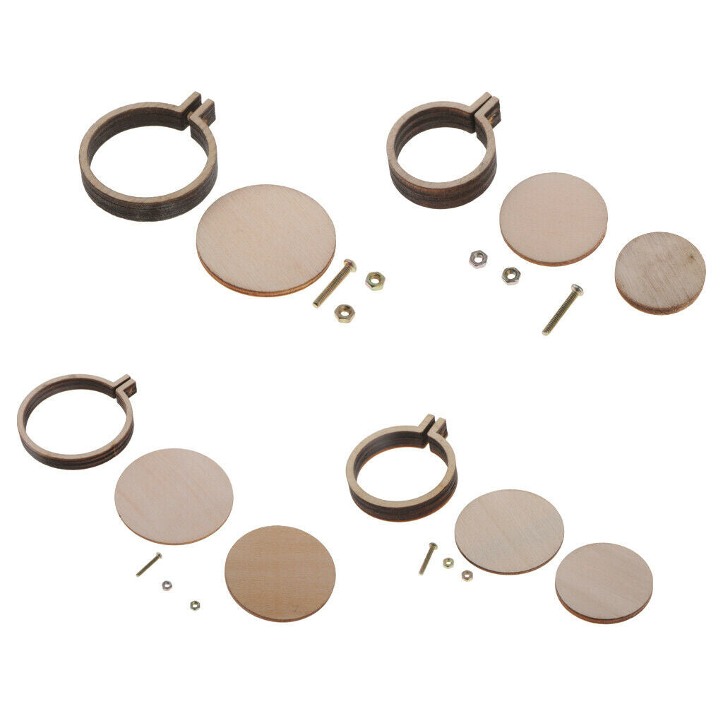 70Pcs Mini Wooden Embroidery Hoop Frames Embroidery Hoop Sewing Crafts 20mm