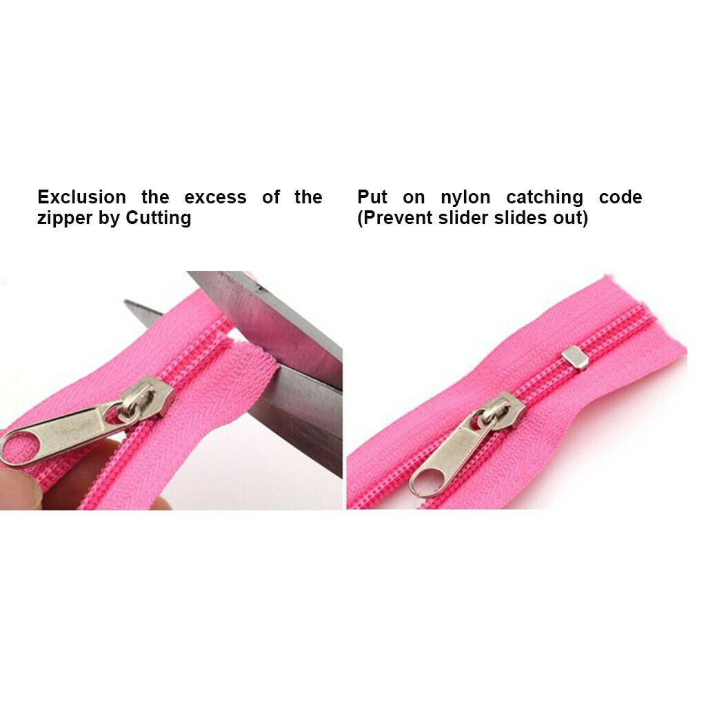 6x Fix Zipper Puller Zip Slider Repair Kit Removable Rescue Replacement Head