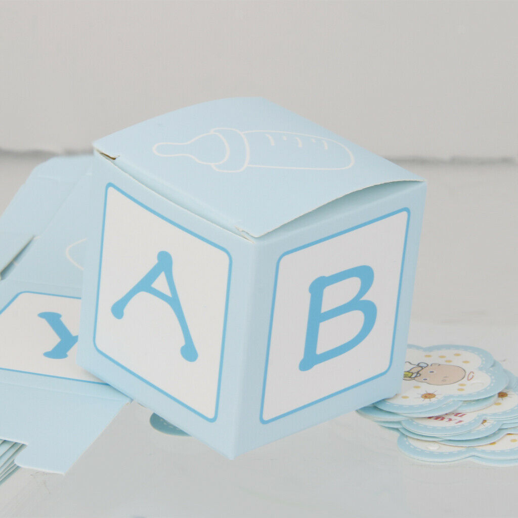 24 PCS Baby Shower Favors - Cute Baby Boy Chocolate Packaging Boxes Candy Gift