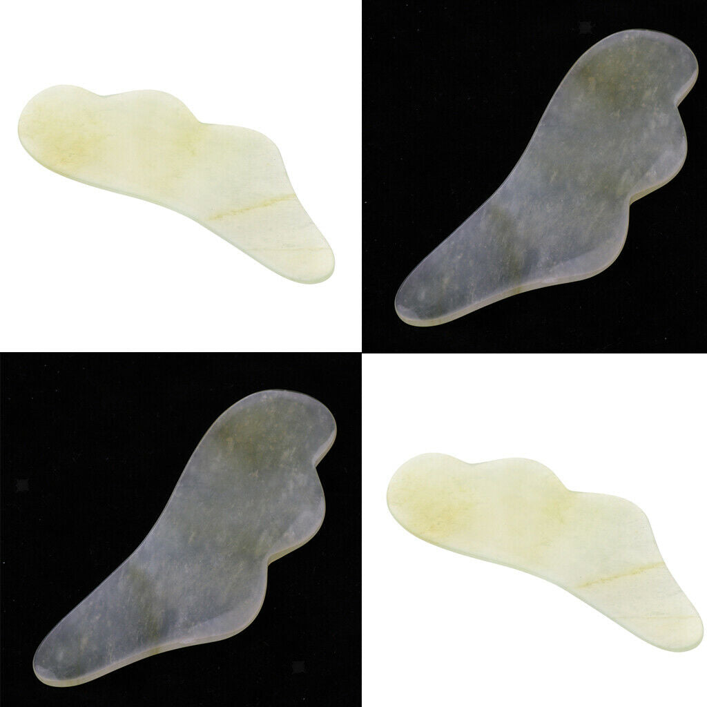 2x Natural Hsiuyen Jade GuaSha Scraping Massage Boards for SPA Acupuncture