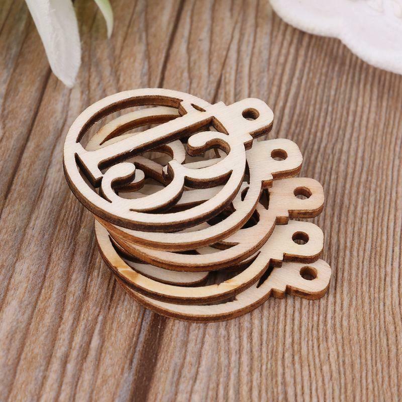 25pcs 1-25 Wooden Christmas Countdown Advent Calendar Tags Number DIY Scrapbook