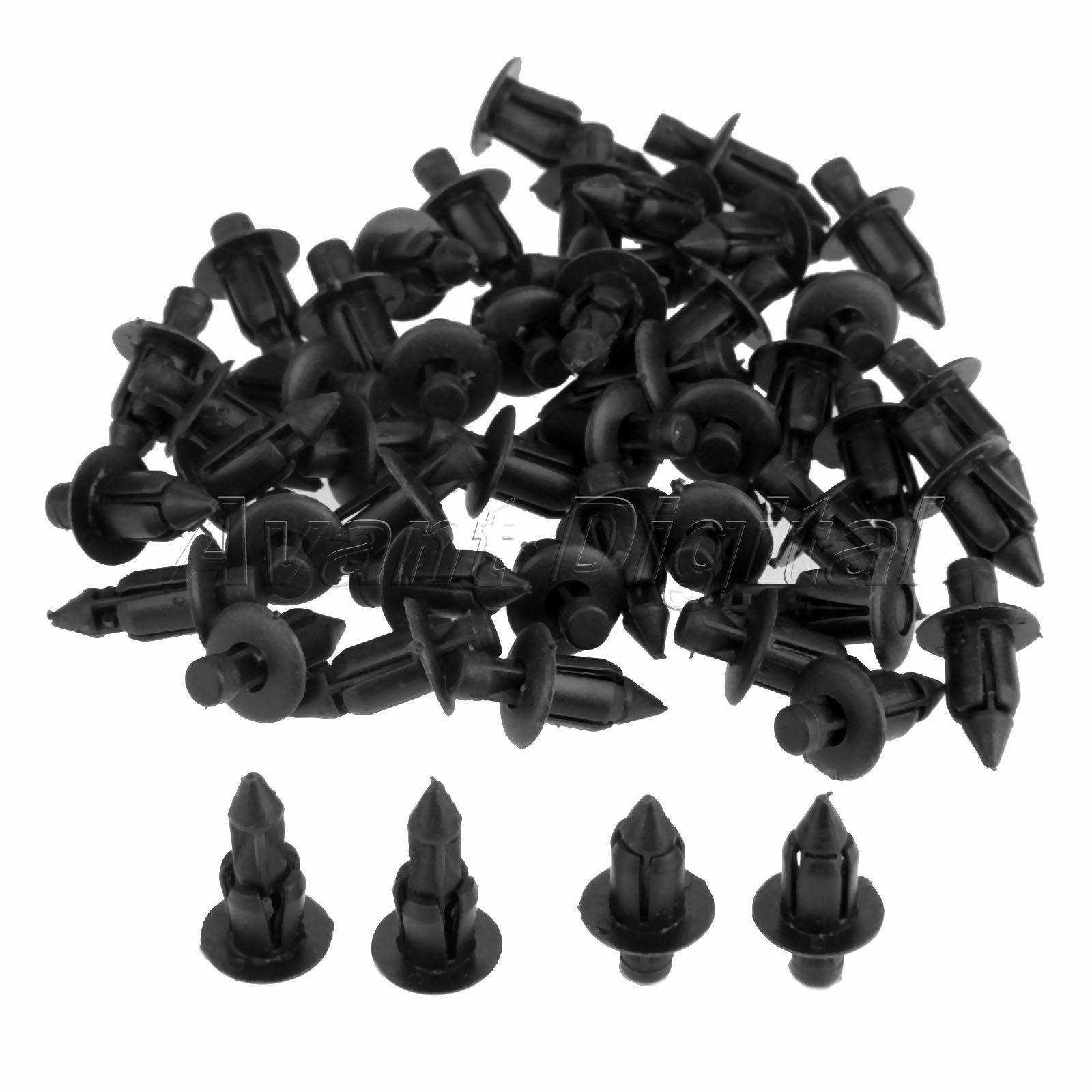 50PCS Universal Plastic rivets Fairing & Trim Panel Fastener Clips For AUTO CAR