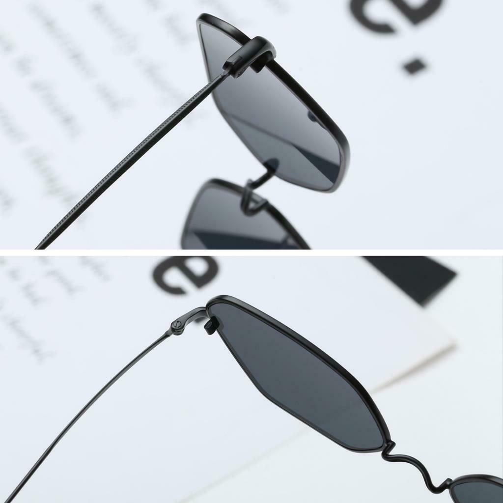 Unisex Metal Frame Fashion Cat Eye Sunglasses UV 400 Eyeglasses Black