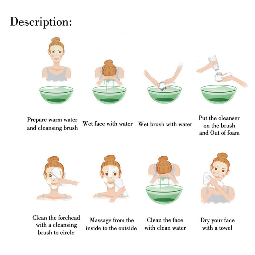 Handheld Double-sided Face Cleansing Brush Silicone Deep Cleaning Brush
