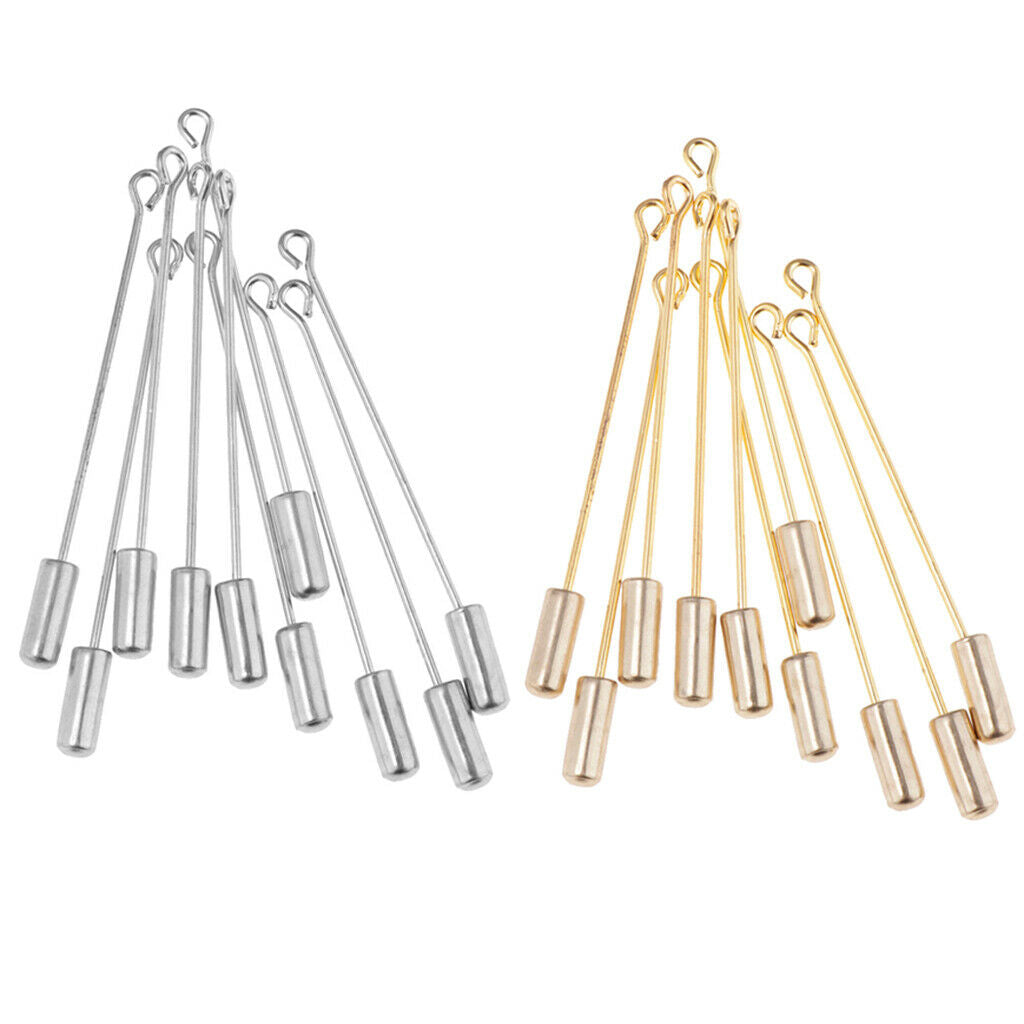 20pcs Collar Lapel Stick Brooch Pin Needle Suit Hat Scarf DIY Crafts Jewellery