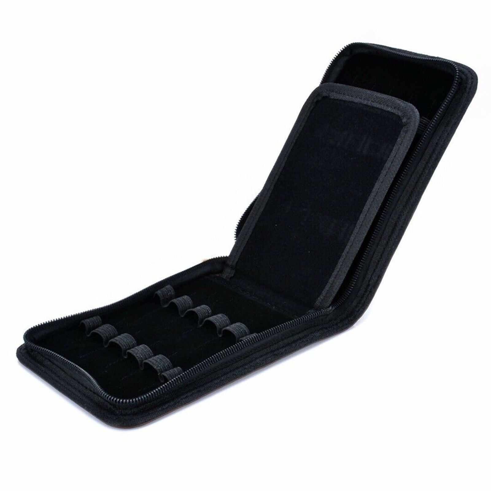 12 Pens Fountain Pen Roller Leather Case Holder Stationery For Student Black