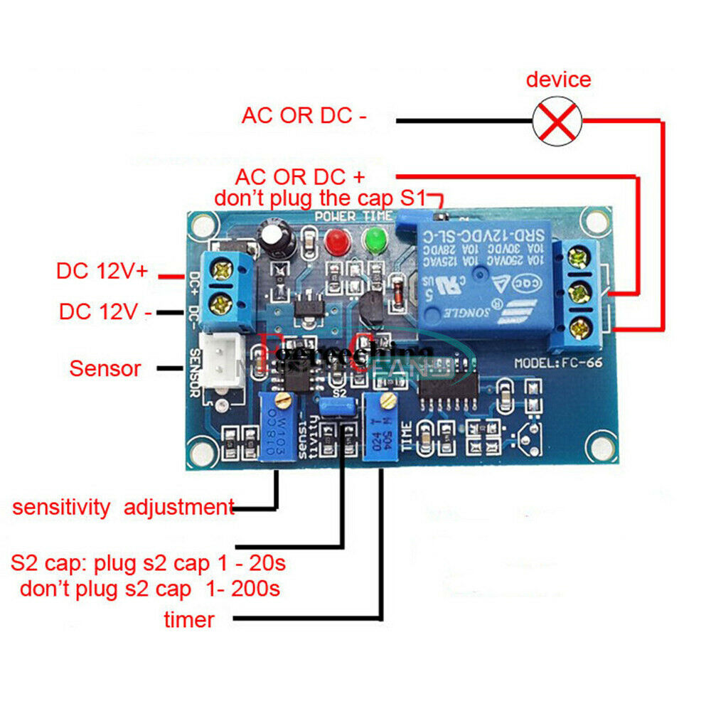 12V Light Detect Sensor Photoresistor Relay With Timmer Light Control Module