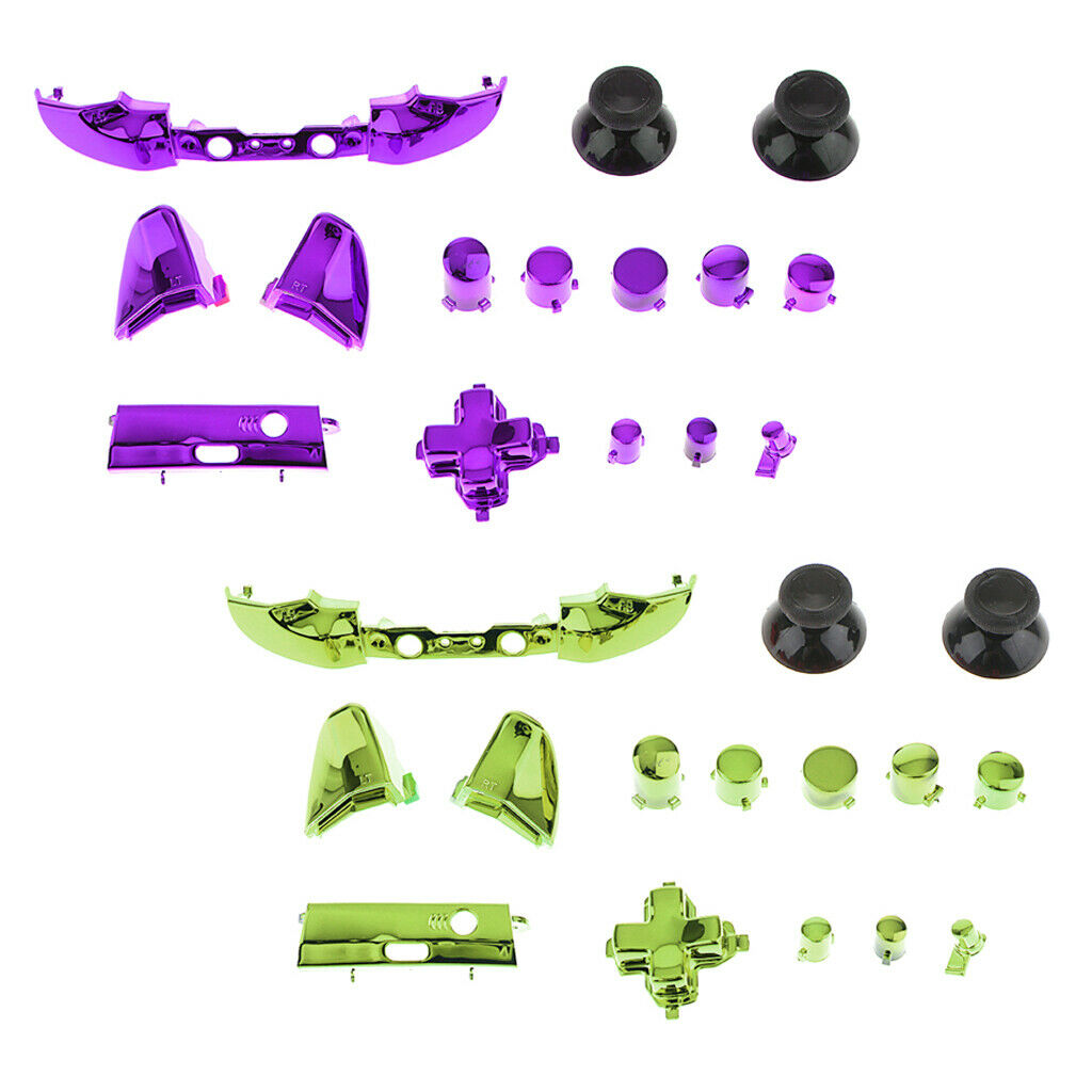 2 Set Full Button Kit Bumper ABXY Dpad Replacement For Xbox One S Controller