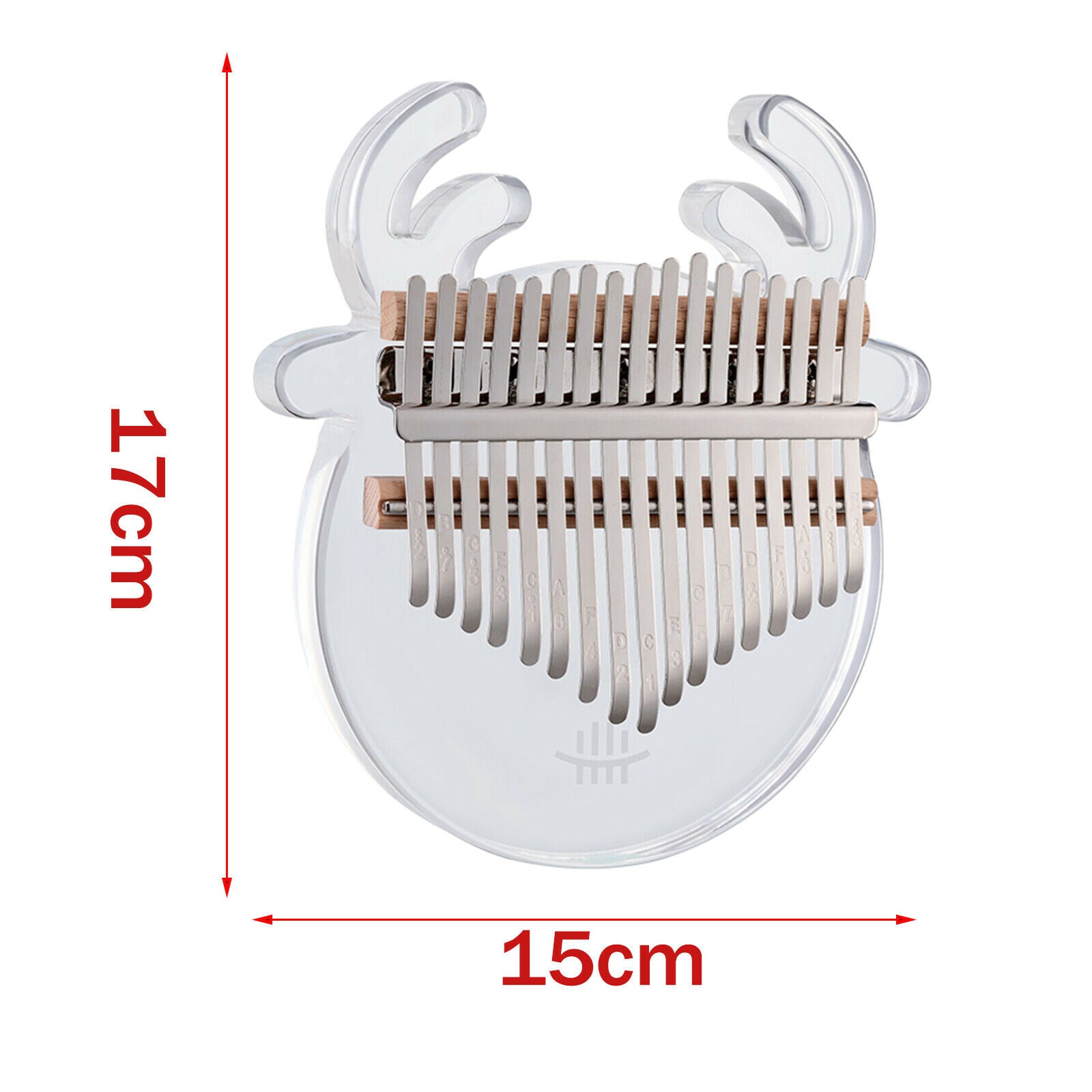 Kalimba Thumb Piano 17 Keys Animal-shaped Acrylic for Child Transparent Deer