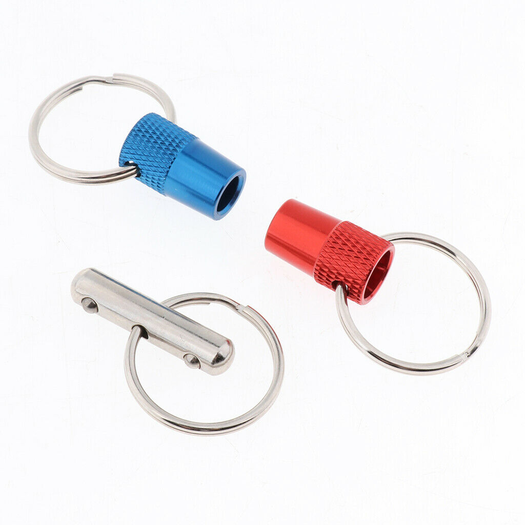 Outdoor Quick Release Keychains with Heavy Duty Split Rings Holder Keyring