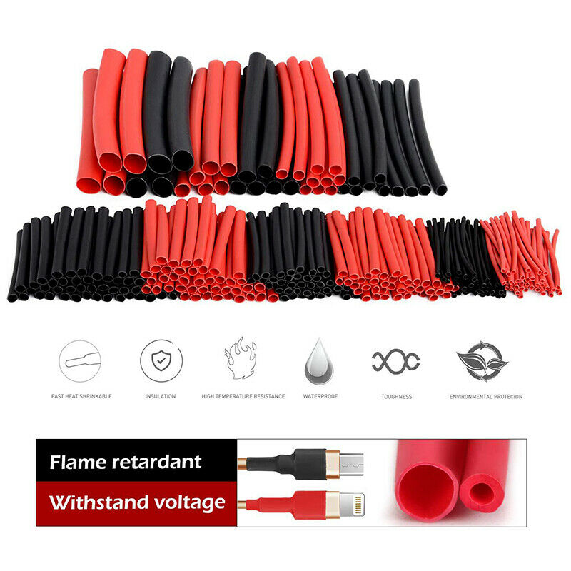270PCS 3:1 Waterproof Dual Wall Adhesive Heat Shrink Wire Heatshrink Tubing  Re