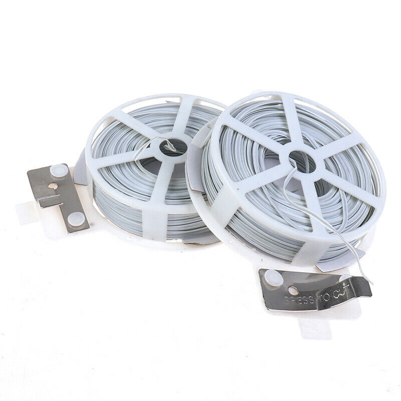 1Pc (50m) White Multi-Function Sturdy Garden Plant Twist Tie with Coated .l8