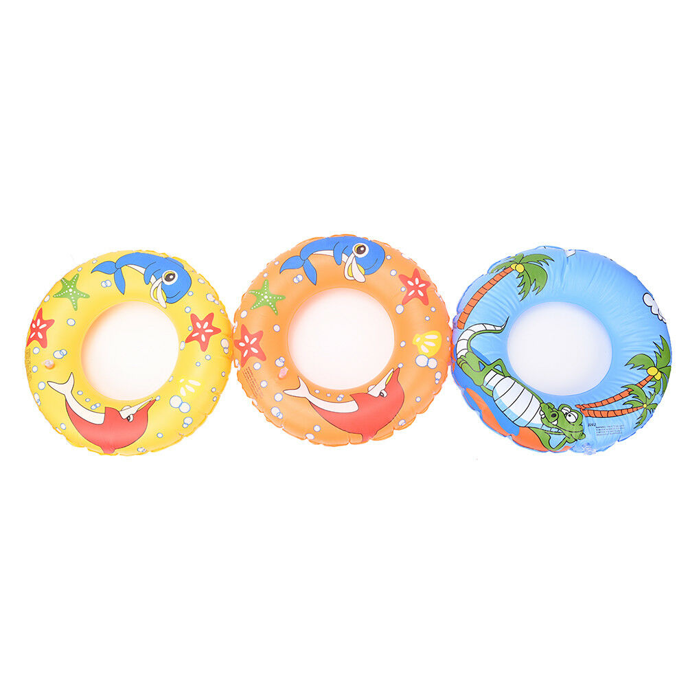 50cm Kids PVC Cartoon Printing Inflatable Float Swimming Ring Color Random WY1