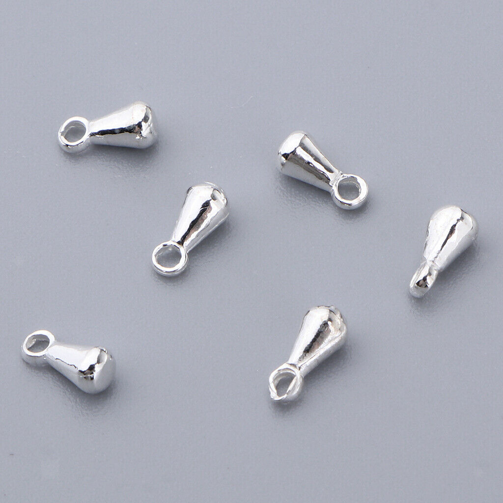6Pcs Drop Beads Extender Chain Tear Drop Dangle End Beads Finding Crafts DIY