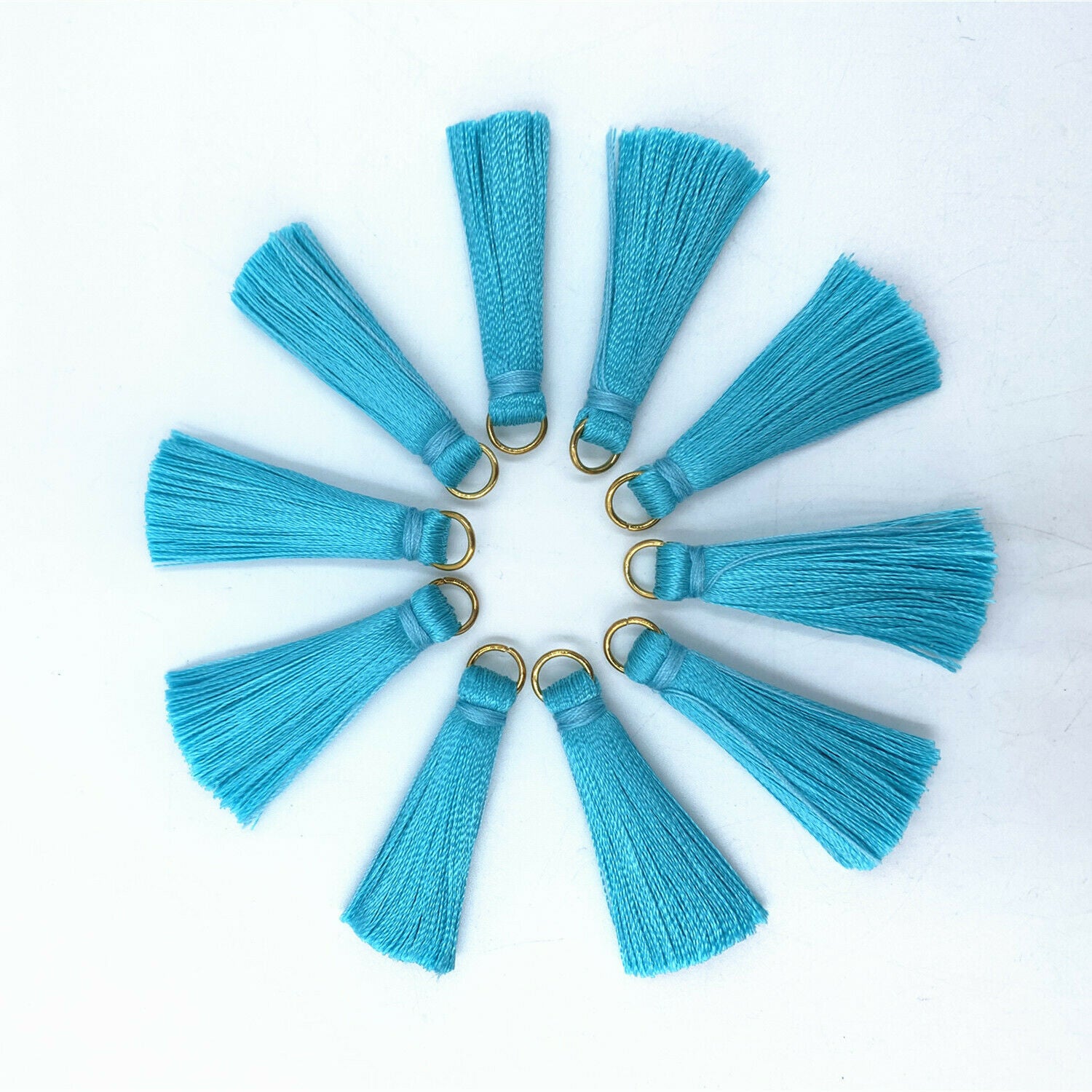 20pcs Silk Thread blue tassels Pendant earring Jewelry Makeing Accessories 40MM