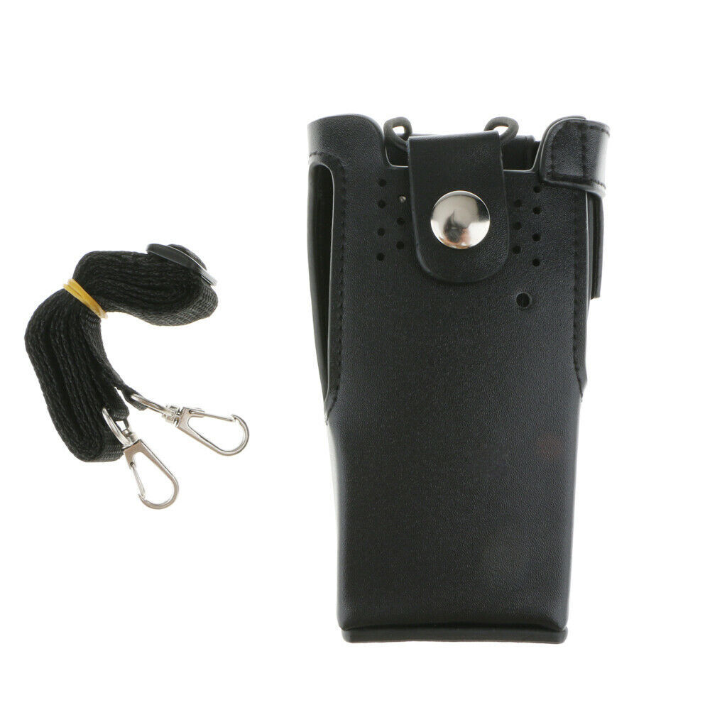 Walkie-Talkie PU Leather Belt Pouch for  Radio GP328 GP338 GP340 GP380 PTX760