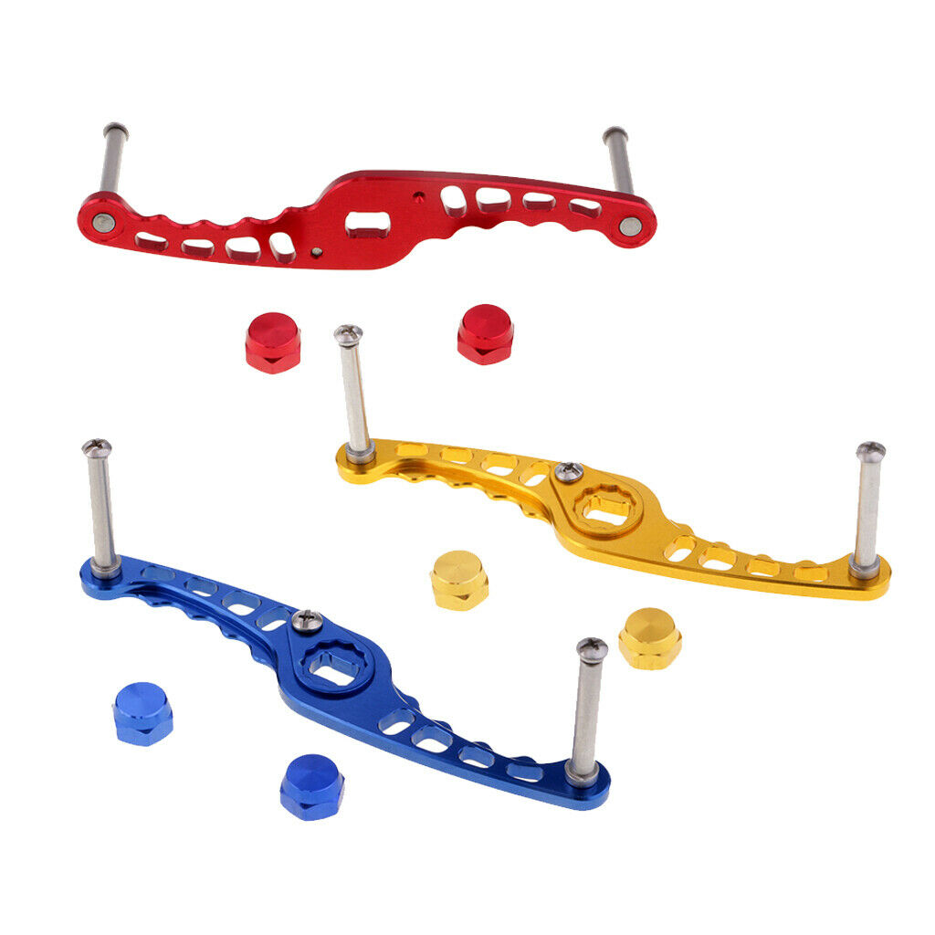 3pcs Aluminum Alloy Fishing Reel Handles Knobs Saltwater & Freshwater For D/S/A