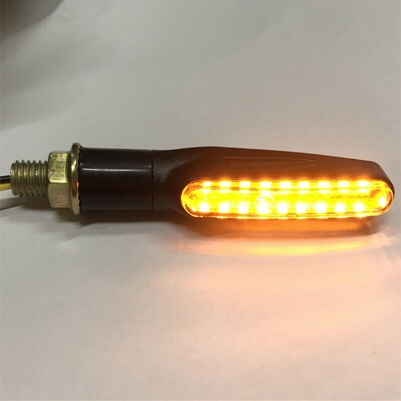 Motorcycle LED Flowing Flashing Turn Signal Indicator Light Sport Street Bike
