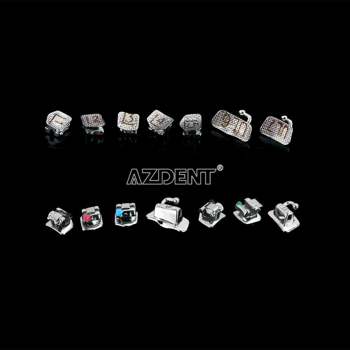 10Box AZDENT Metal Self-Ligating Brackets with Buccal Tube Damon Q system